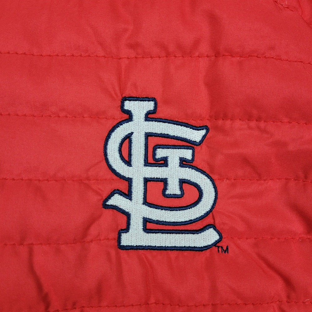 St Louis Cardinals Full Zip Puffer Vest Adult XL Red Polyester SGA‎ MLB Baseball